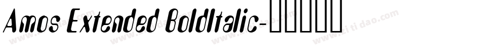 Amos Extended BoldItalic字体转换